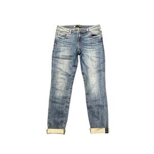 Kut from the Kloth Catherine Mid-Rise Boyfriend Jeans sz 4 coton